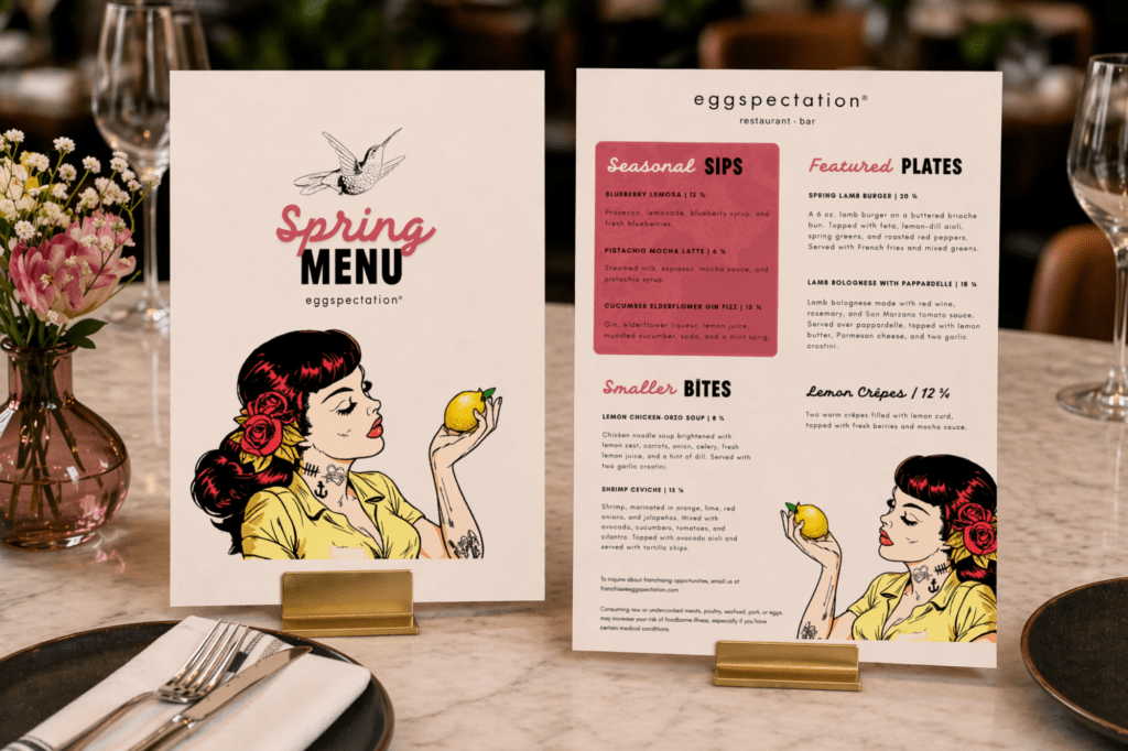 restaurant menu design